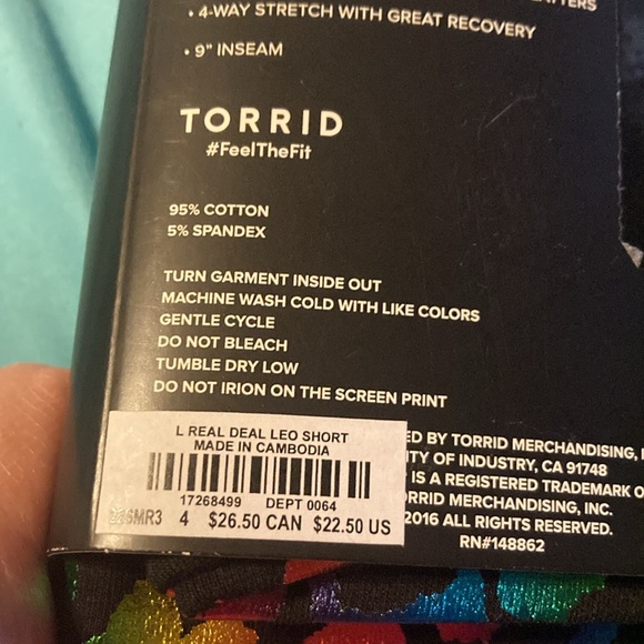 Torrid Multicolor Bike Shorts - Picture 4 of 4